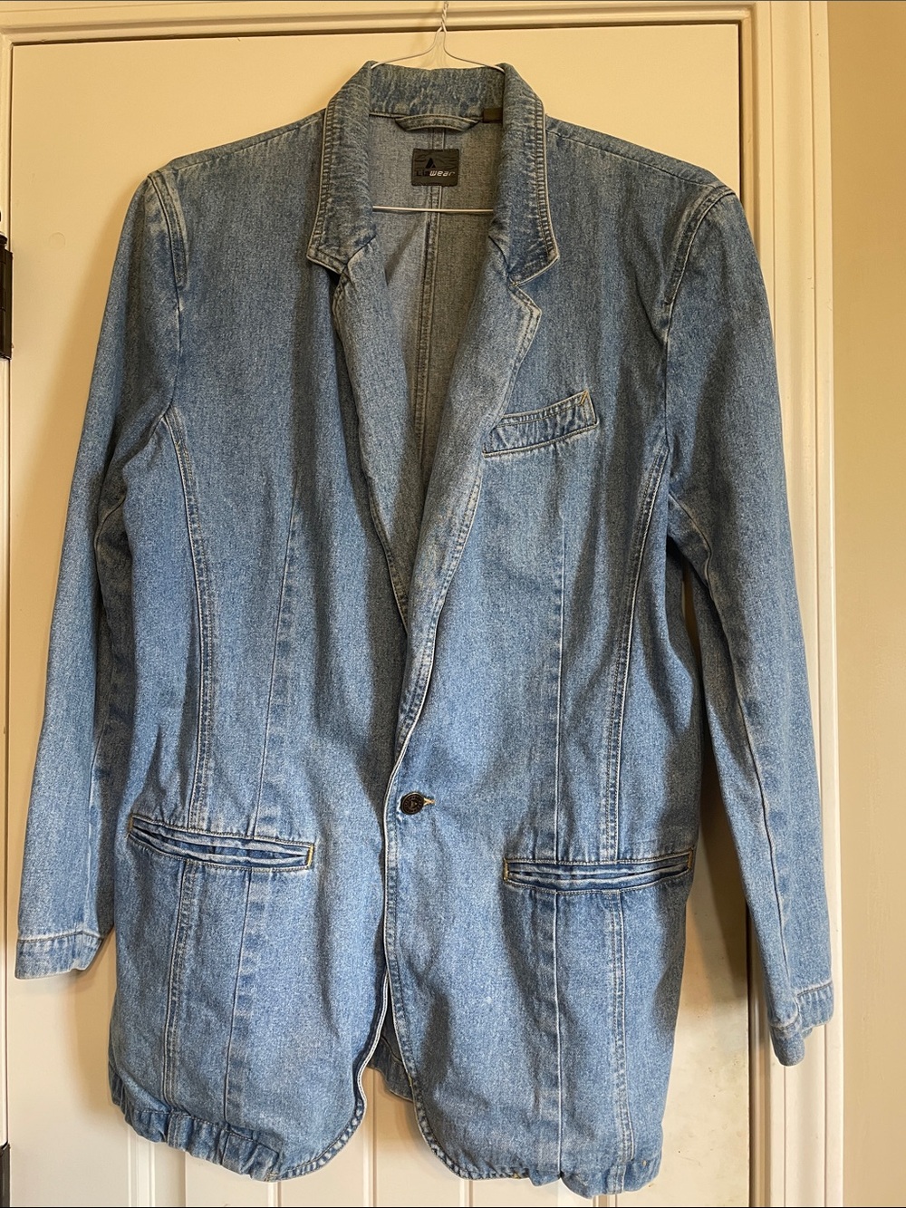 Vintage Lizwear Light Blue Denim Blazer Jacket